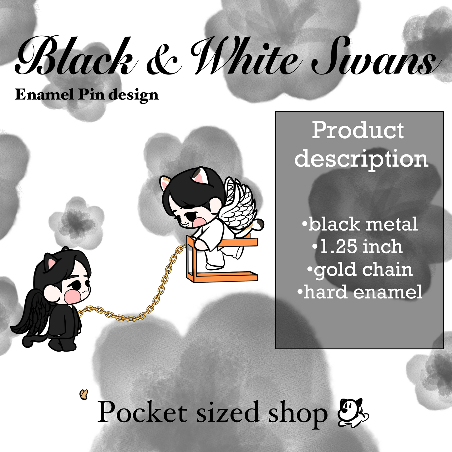 BTS Jimin and Suga Black and white swans (Instock )