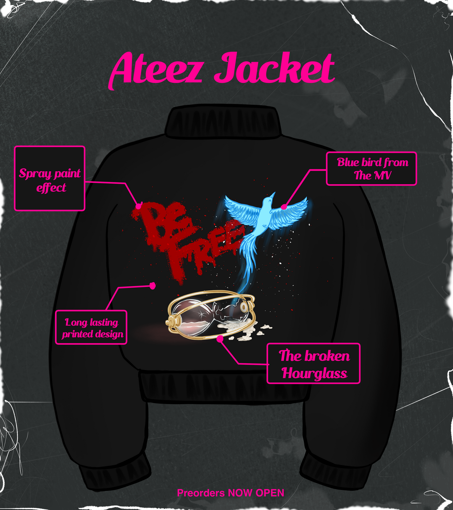 Discover the ultimate ATEEZ-inspired jacket – a fashion statement for ATINY fans! Stay cozy and stylish worldwide with our Crazy Form MV-inspired design. Limited stock available. 🌟 #ATEEZ #ATINY #KPOPFashion #CrazyFormMV #ExclusiveDesign Ateez Merch Store