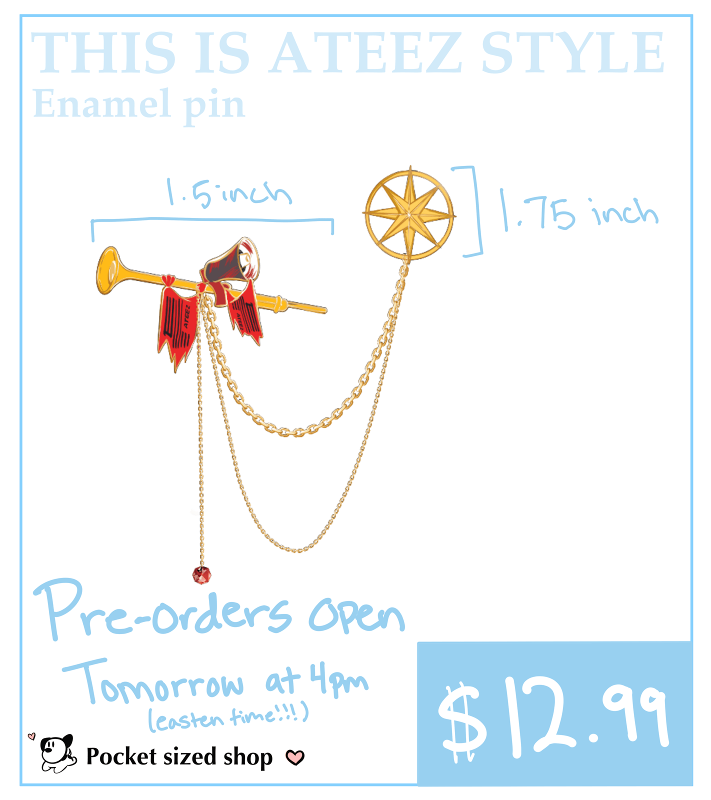 THIS IS ATEEZ STYLE enamel Pin [Restock]